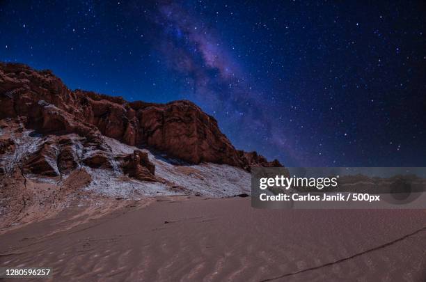 scenic view of star field against sky at night, san pedro de atacama, antofagasta, chile - san pedro stock pictures, royalty-free photos & images
