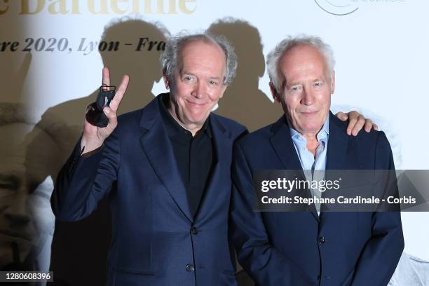 Jean-Pierre Dardenne and Luc Dardenne attend the tribute to the brothers Jean-Pierre Dardenne and Luc Dardenne at the 12th Film Festival Lumiere In...