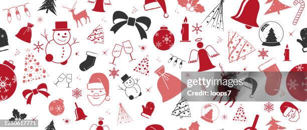 christmas vector seamless pattern - string lights white background stock illustrations
