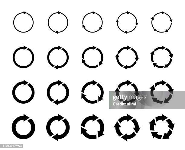 arrows - 4 different shapes stock illustrations