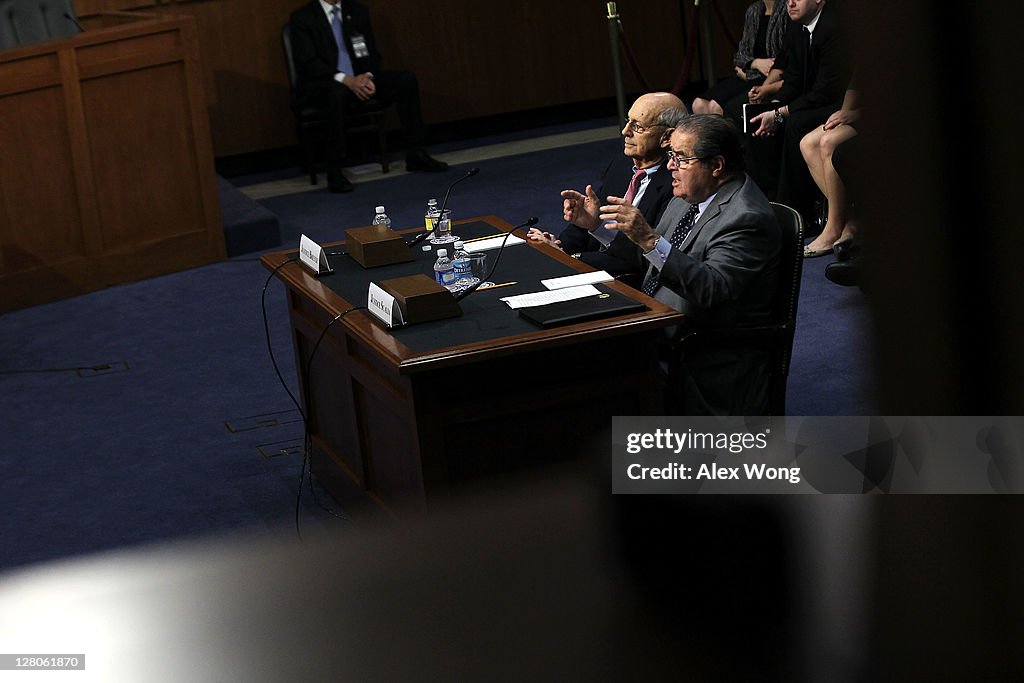 Supreme Court Justices Scalia And Breyer Testify Before Senate Judiciary Cmte