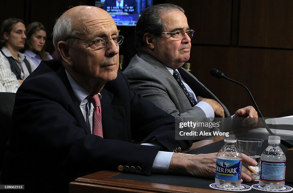 Supreme Court Justices Scalia And Breyer Testify Before Senate Judiciary Cmte