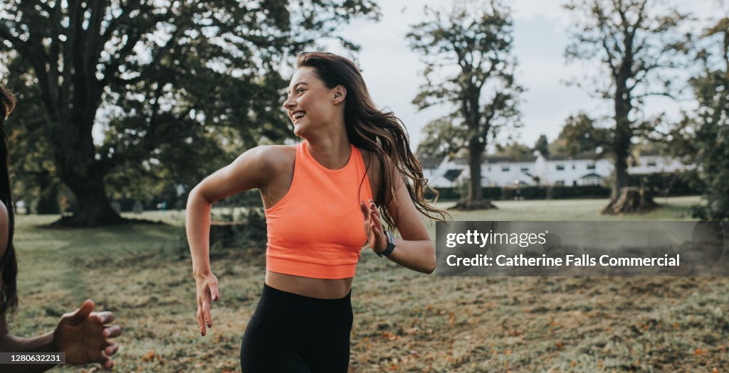 Woman jogging in a Park