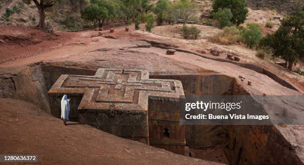 lalibela. ethiopia. stone carved church. - lalibela stock pictures, royalty-free photos & images