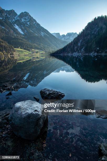 scenic view of lake and mountains against sky, kufstein, tirol, austria - kufstein stock pictures, royalty-free photos & images