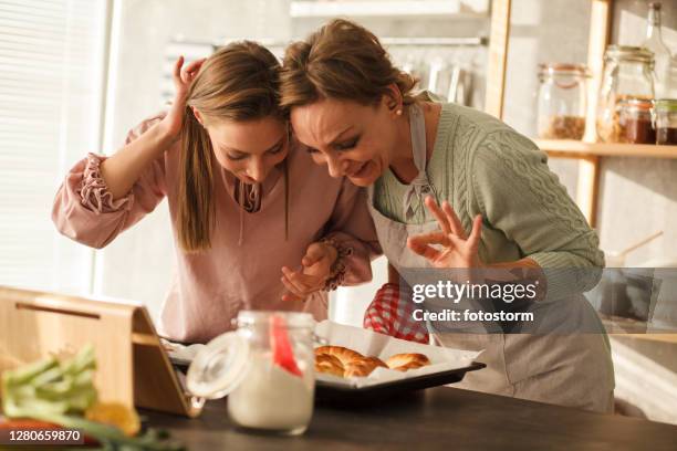 Smelling Delicious Smelling And Looking At Delicious Homemade Pastries They Made Together ...