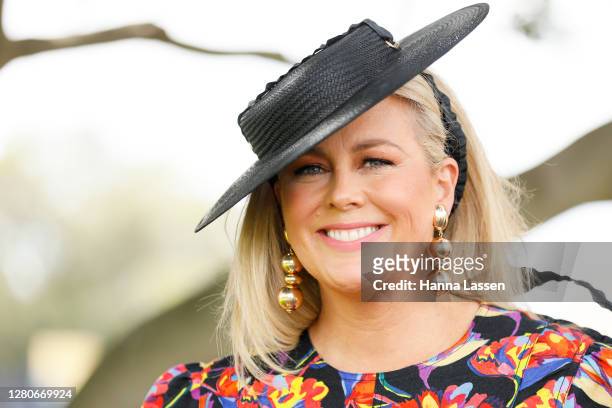 Samantha Armytage attends Everest Race Day at Royal Randwick Racecourse on October 17, 2020 in Sydney, Australia.