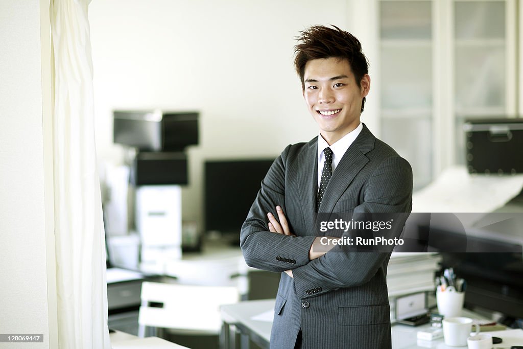 Young businessmen working in the office,portrait