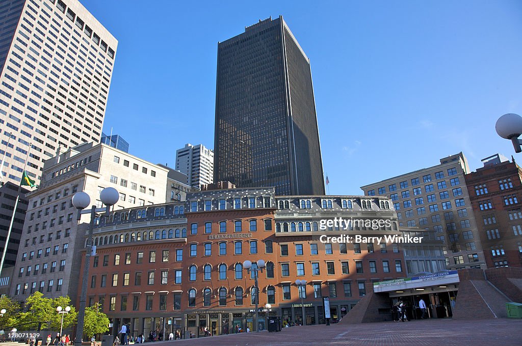 Sears Crescent, near Boston City Hall, Government Center station, Massachusetts, USA