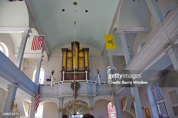 old north church, north end, boston, massachusetts, usa - paul revere stock pictures, royalty-free photos & images