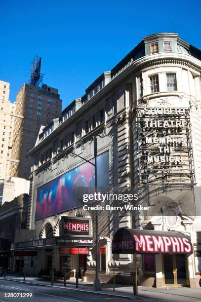 shubert theater, new york, ny, usa - shubert theatre midtown manhattan stock pictures, royalty-free photos & images