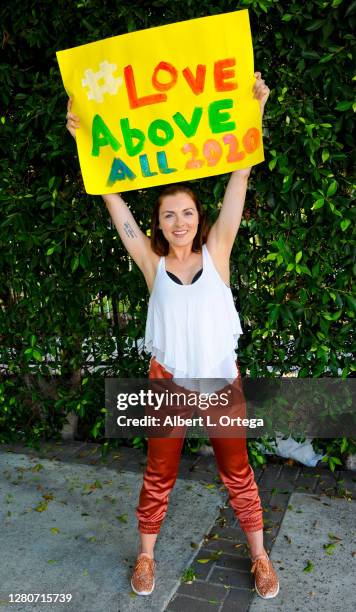 Actress Chantelle Albers participates in supporting the launch of #LOVEaboveALL2020 movement on September 2, 2020 in Hollywood, California....