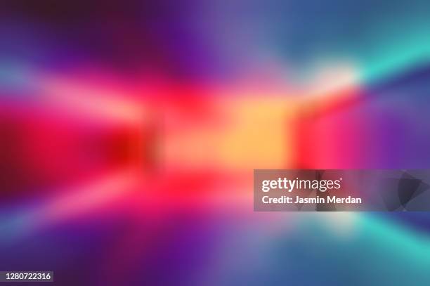 abstract defocused background image of spectrum colors - colour saturation imagens e fotografias de stock