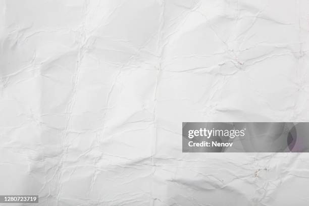 texture of crumpled white paper - newspaper texture stock pictures, royalty-free photos & images