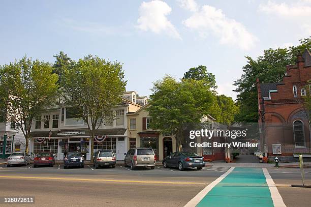 main street, stockbridge, massachusetts, the berkshires, u.s.a. - berkshires massachusetts stock pictures, royalty-free photos & images