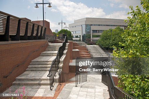 Steps at Robert F. Wagner Jr. Park, Downtown Manhattan, New York