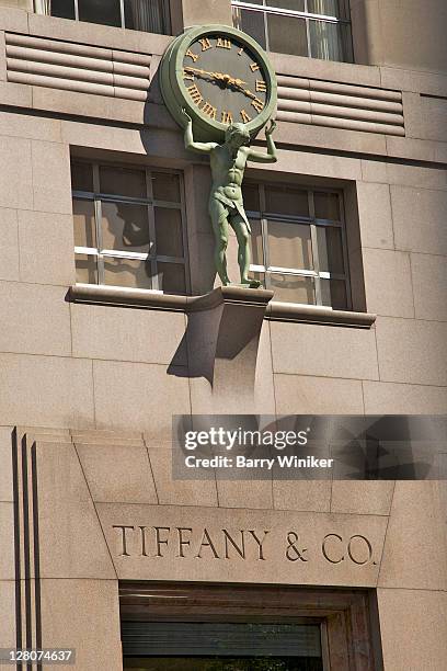 Tiffany Co Exterior With Atlas Shouldering 4footdiameter Clock New