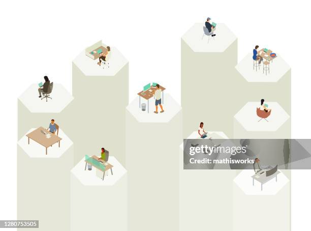 bildbanksillustrationer, clip art samt tecknat material och ikoner med arbeta i silos illustration - silo