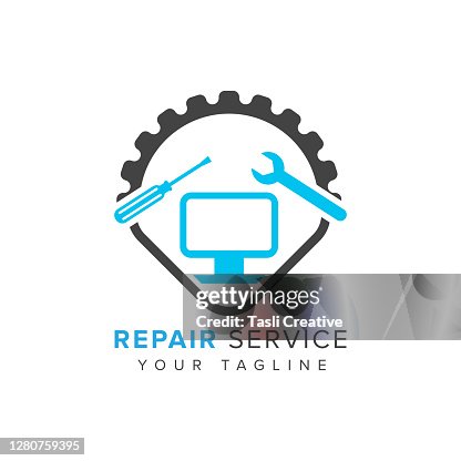 Computer Software Repair Sign Computer Repair Vector Symbol Design High-Res Vector Graphic - Getty Images