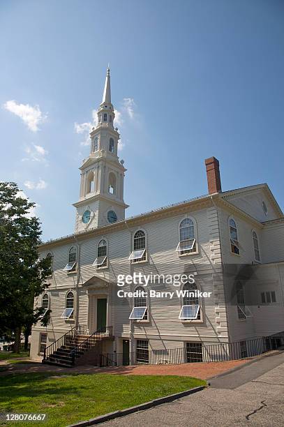 first baptist church, the oldest baptist church in america, providence, rhode island - ontmoetingshuis stockfoto's en -beelden