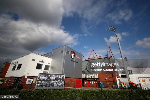 General view outside the stadium ahead of the Sky Bet Championship match between AFC Bournemouth and Queens Park Rangers at Vitality Stadium on...