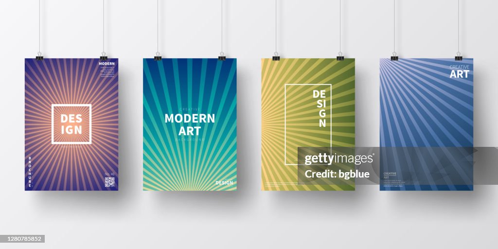 Sample Line For Poster Posters With Colorful Lines Designs Isolated On White Background High ...