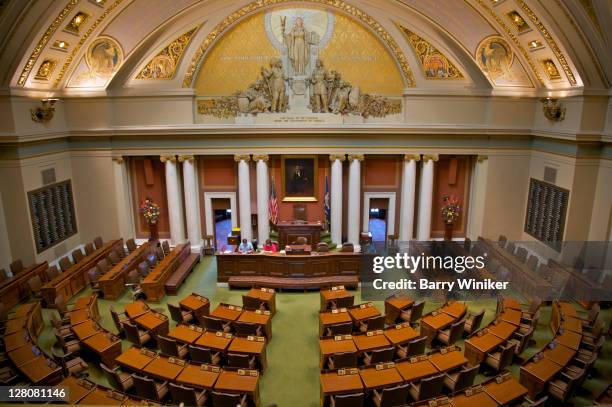 house of representatives chamber in state capitol, st. paul, minnesota, midwest, usa - sacagawea - fotografias e filmes do acervo