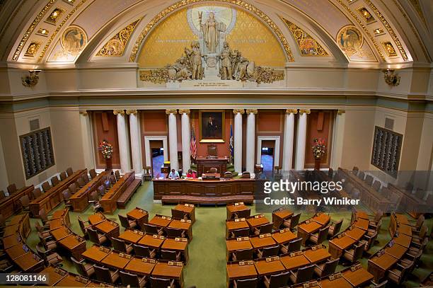 house of representatives chamber in state capitol, st. paul, minnesota, midwest, usa - sacagawea 個照片及圖片檔