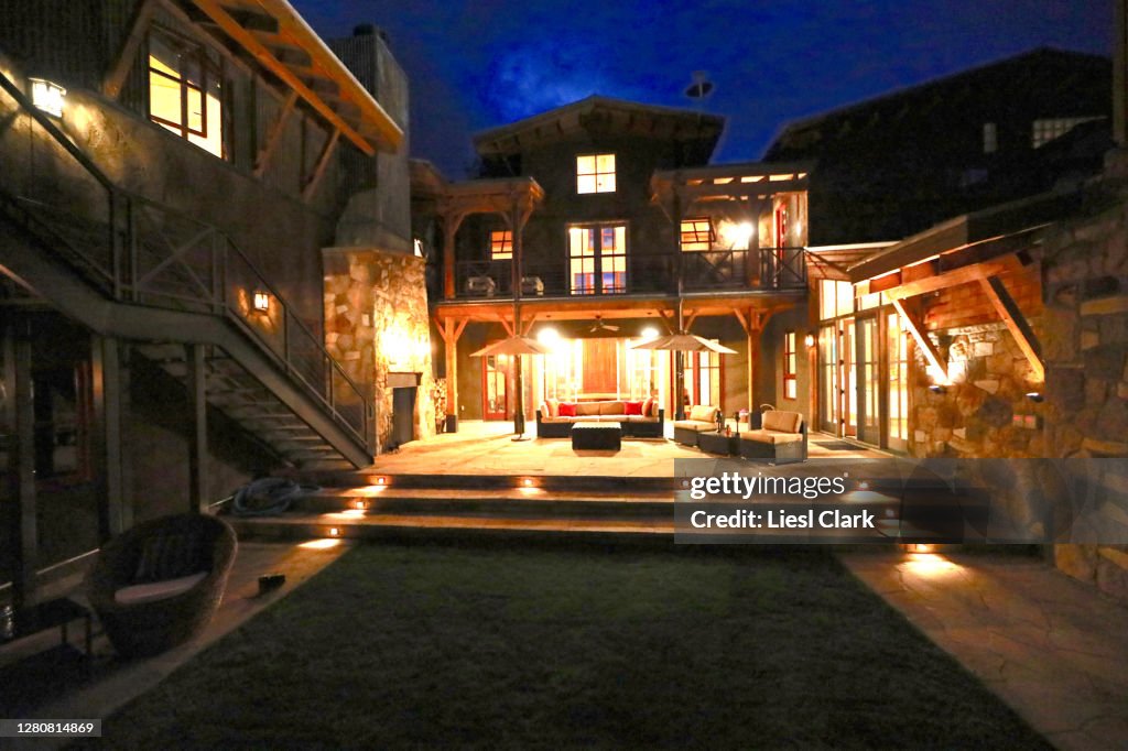 Exterior of a home in Carbondale, Colorado, at night.