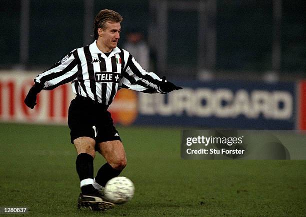 Didier Deschamps of Juventus in action during a match against Rosenborg at the Dell Alpi stadium in Torino, Italy. \ Mandatory Credit: Stu Forster...