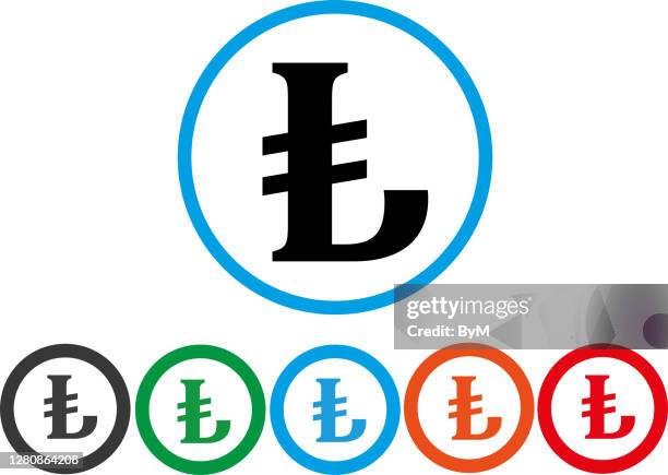 Turkish Lira Icon Vector Illustration Style, Foto de stock