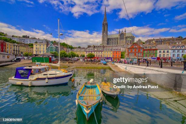 st colman's cathedral, cobh, county cork, ireland - county cork stockfoto's en -beelden