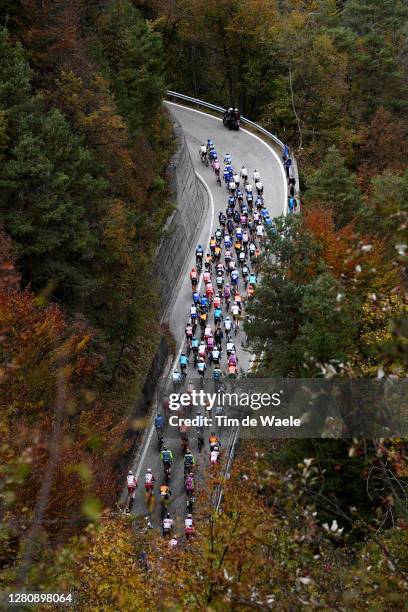 Joao Almeida of Portugal and Team Deceuninck - Quick-Step Pink Leader Jersey / Wilco Kelderman of The Netherlands and Team Sunweb / Ponte sul...