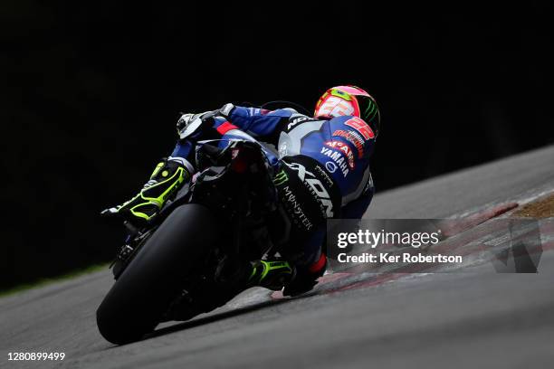 Jason O'Halloran of McAMS Yamaha rides during the penultimate round of the Bennetts British Superbike Championship at Brands Hatch on October 18,...