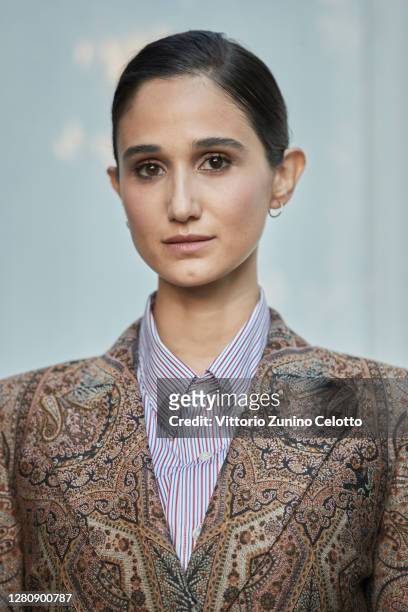 Linda Caridi poses during the 18th Alice Nella Città on October 17, 2020 in Rome, Italy.