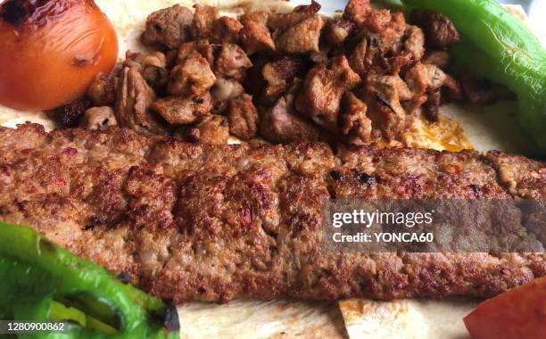 traditional turkish kebab - adana stock pictures, royalty-free photos & images