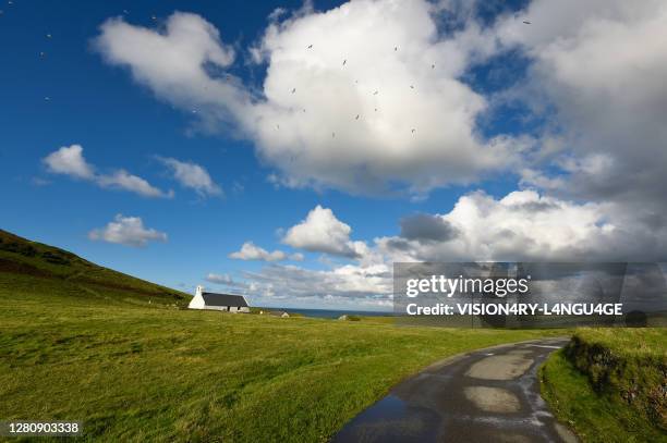 coastal path & rural scene - ceredigion stock pictures, royalty-free photos & images