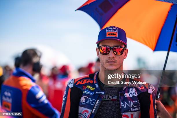 Iker Lecuona of Spain and Red Bull KTM Tech 3 at starting grid during the MotoGP of Aragon at Motorland Aragon Circuit on October 18, 2020 in...