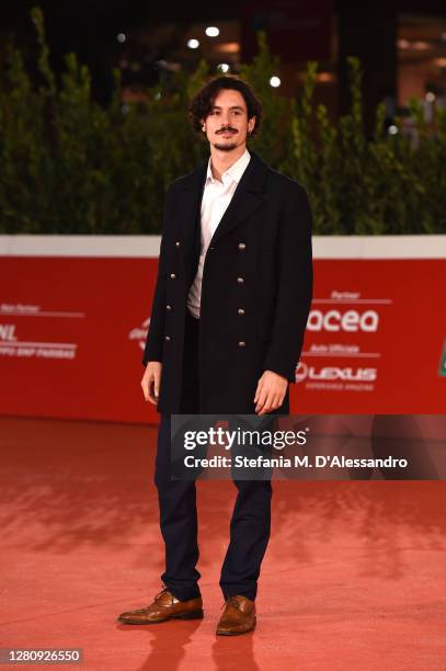 Daniele La Leggia attends the red carpet of the movie "Tigers" during the 15th Rome Film Festival on October 18, 2020 in Rome, Italy.