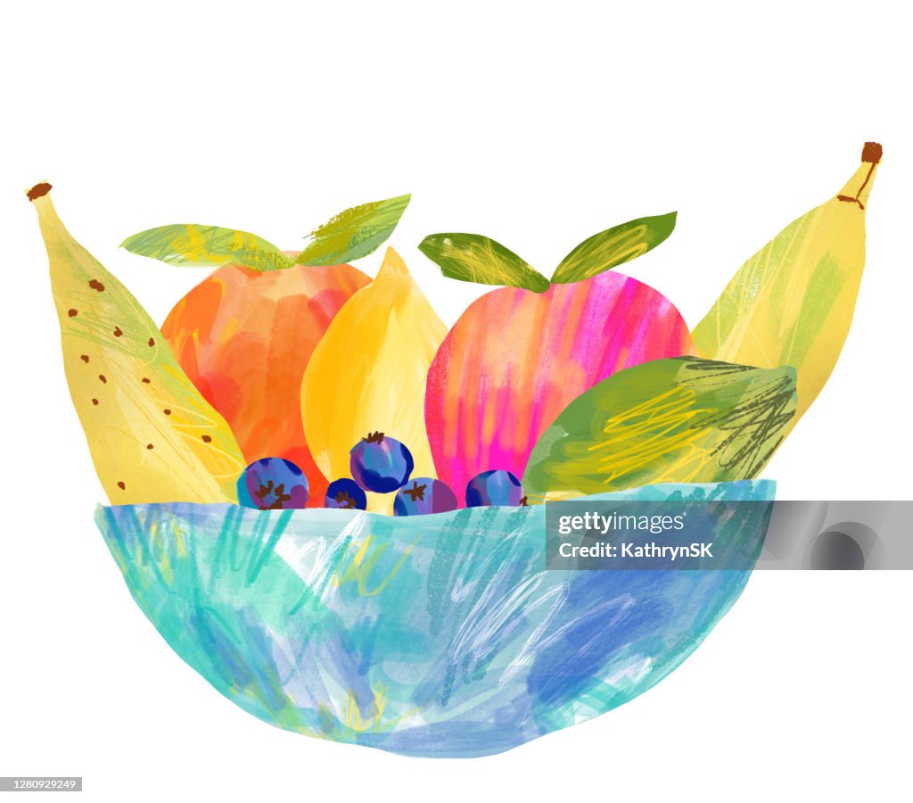 Fruit Bowl Painting Collage