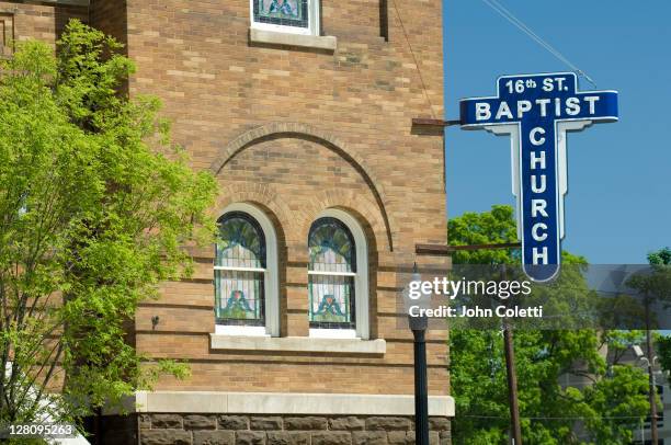 alabama, birmingham, 16th street baptist church - african american history stock pictures, royalty-free photos & images