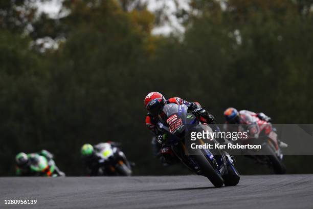 Tarran Mackenzie of McAMS Yamaha rides in the penultimate race of the 2020 Bennetts British Superbike Championship at Brands Hatch on October 18,...