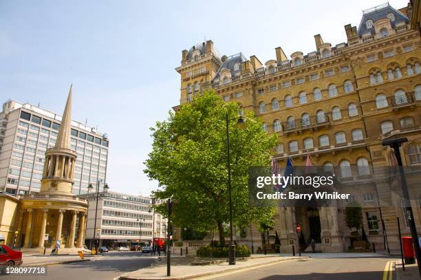 the church of all souls, langham place and the langham hotel, london, united kingdom - hospitality lounge at the longines global champions tour of london stockfoto's en -beelden