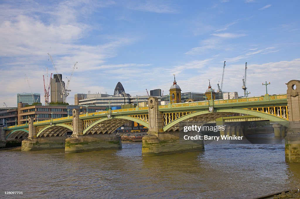 Southwark Bridge over the River Thames, London, United Kingdom