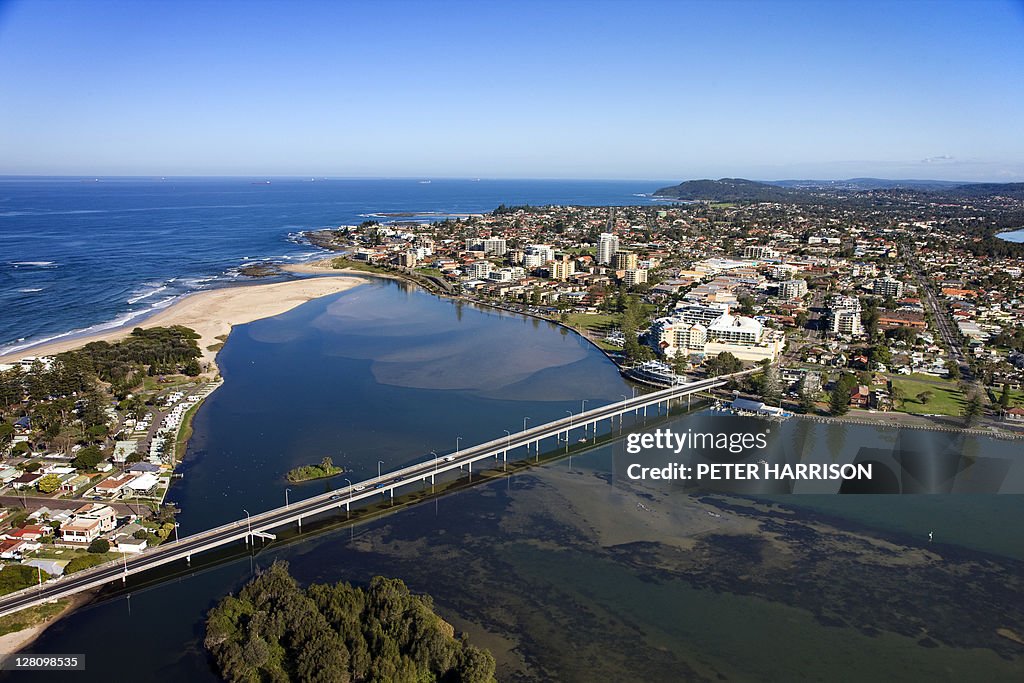 Aerial view of The Entrance , Central Coast, NSW, Australia