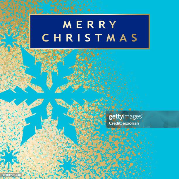 gold staub weihnachten schneeflocken - farbpulver stock-grafiken, -clipart, -cartoons und -symbole