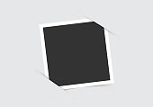 Photo Frames. Template for your photos isolated on gray background. Vector illustration.
