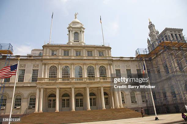 city hall, new york, ny - 市庁舎 ストックフォトと画像