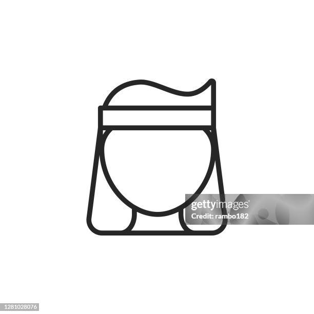 man avatar with visor, coronavirus protective equipment line icon. editable stroke. pixel perfect. for mobile and web. - visor stock illustrations