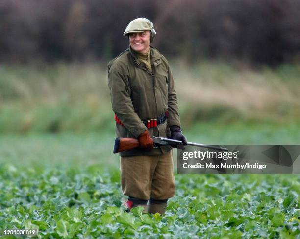 Gerald Grosvenor, 6th Duke of Westminster seen on a pheasant shoot near Sandringham on November 25, 2006 in King's Lynn, England.